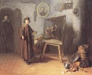 Gerrit Dou Painter in his studio (mk33) oil painting